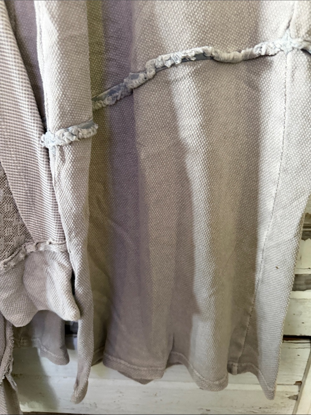 Easel Boho Wide Leg Pants and shirt in Faded Taupe with Patch Pocket new - Picture 7 of 15